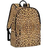 Leather Backpack for Men Women Large Travel Backpack Waterproof Laptop Backpacks Animal Print PU Lea
