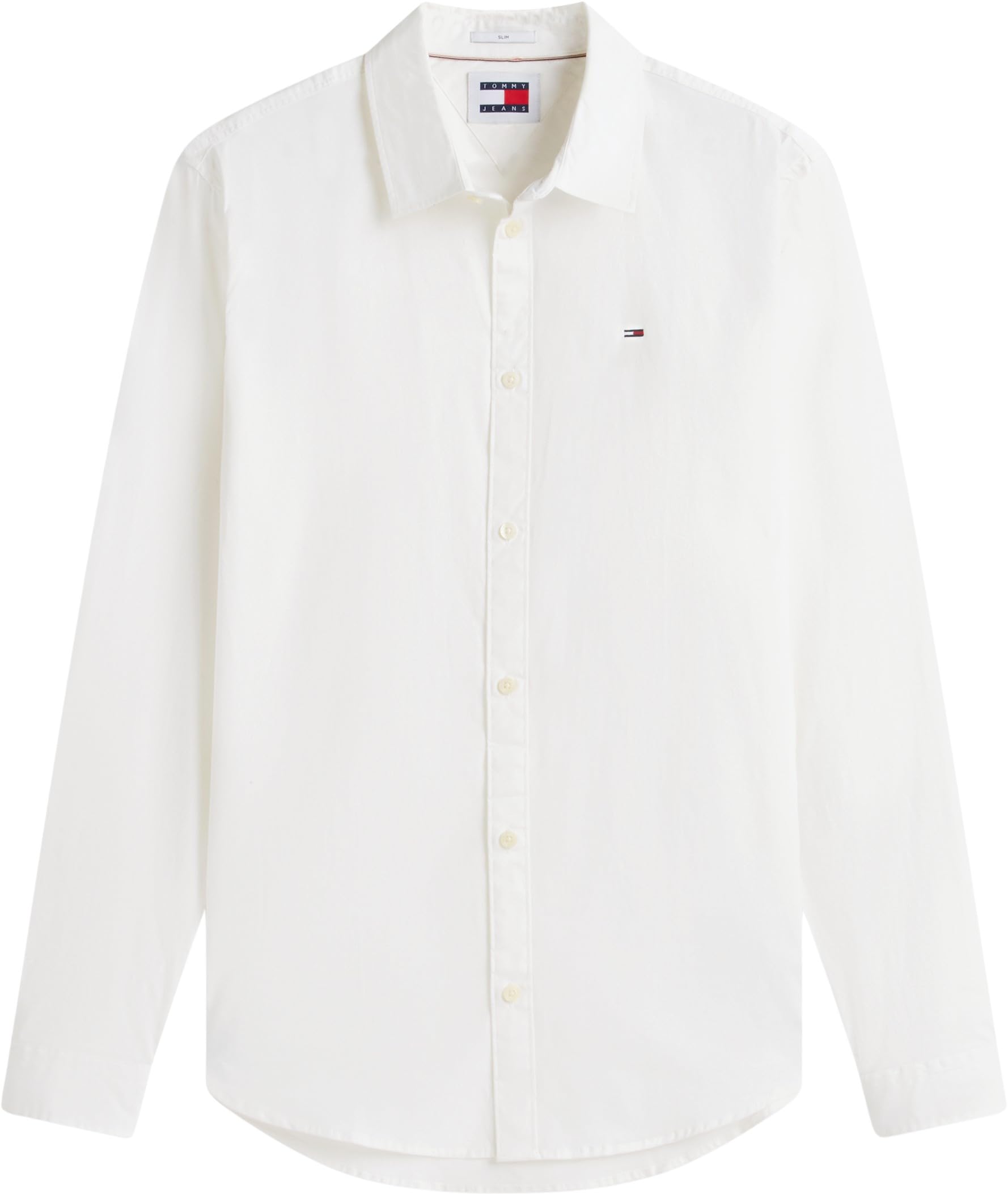 Tommy Jeans Mężczyźni Tjm Original Stretch Koszula, Biały, XS