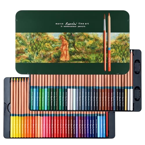 Amazon | Marco 大人の塗り絵 色鉛筆 72色 水彩用 いろえんぴつ プロ