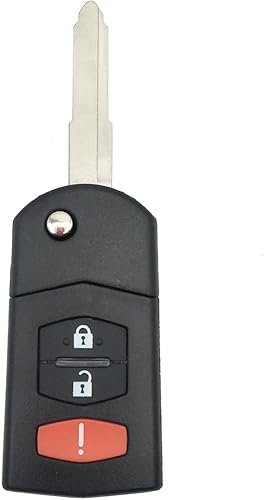 Funda plegable de repuesto para llavero Mazda 3 6 CX3 CX5 CX7 CX9 RX8 Speed 3 Keyless Entry Key Fob Shell (3 botones)