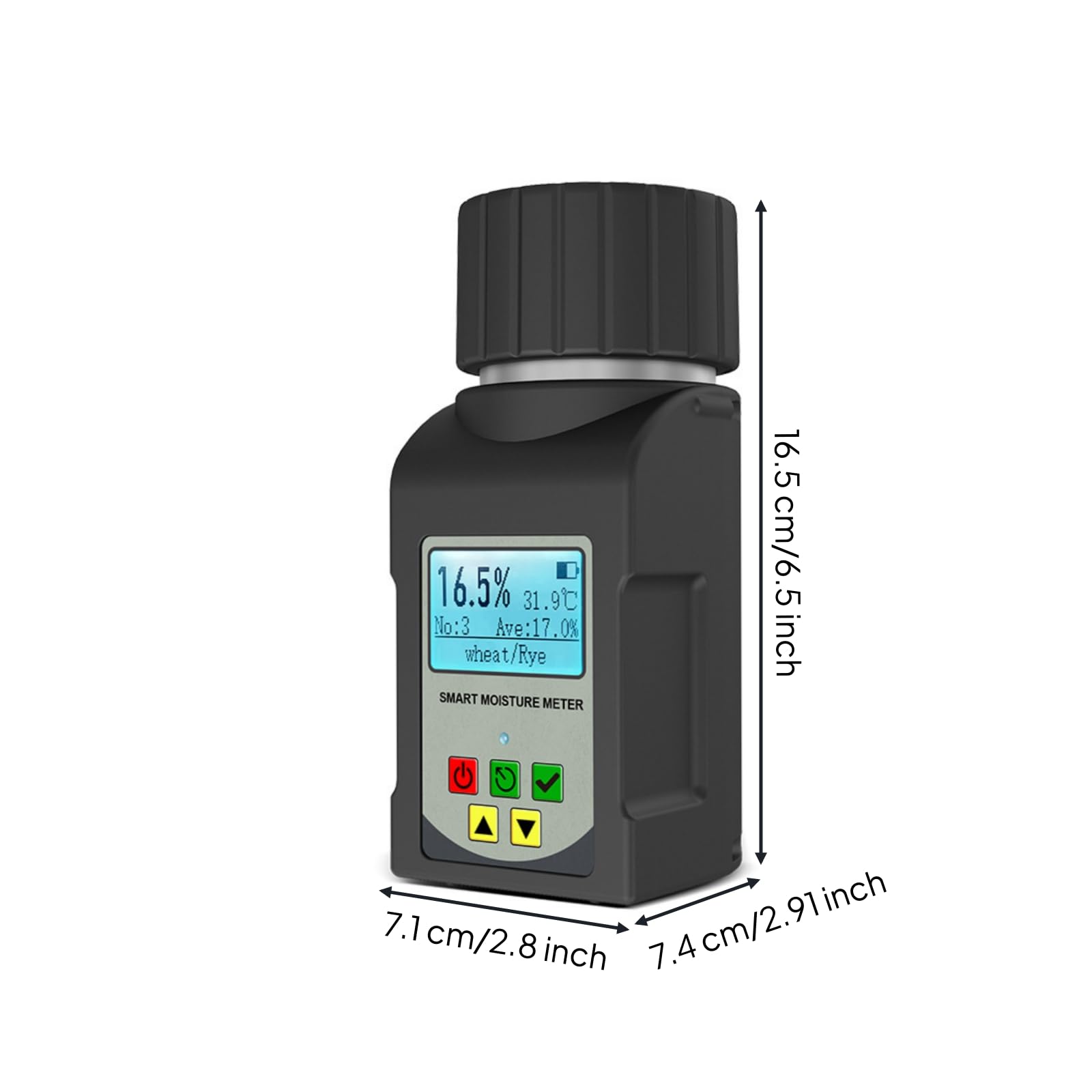 Qianly E Higrómetro Portátil Medidor Temperatura y Humedad Retroiluminado para Agricultores