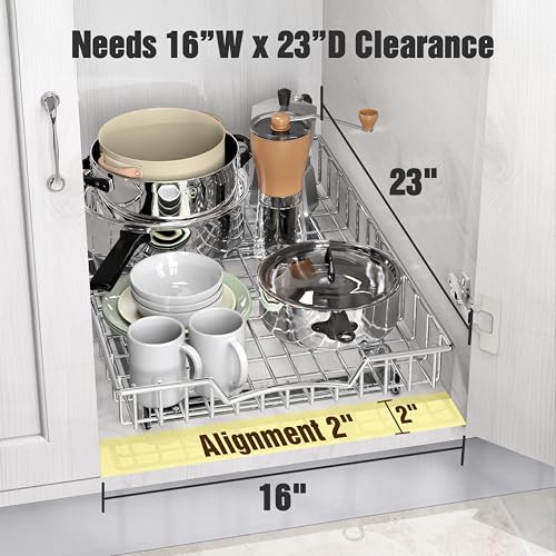 Simple-Houseware-Under-Cabinet-Pull-Out-Sliding-Shelf-Drawer-21Dx14W-for-Kitchen-Organizer