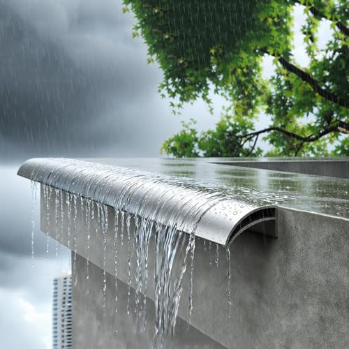 Dailify Banda para Borde Exterior de Pared, Perfil de Aluminio para Desviador de Lluvia en Alero de Tejado, Bandas para Borde de Alféizar de Ventana(39ft (12m))