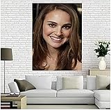  BOBSLA Poster Natalie Portman Actrice Étoile Affiche Portrait Photos Toile Peinture Affiches Et Impressions Art Mur Décor À La Maison 50X70Cm Pas De Cadre