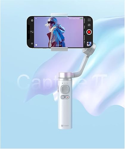 Miniatura 2 de ygqzm Teléfono inteligente cardán plegable de 3 ejes estabilizador de mano de metal selfie stick control de zoom Vlog Live