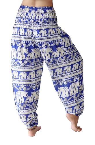 Full Funk Smock Waist Viscose Aladdin Harem Baggy Pants Rayon Summer Hippie Boho Mixed Retro Artworks2