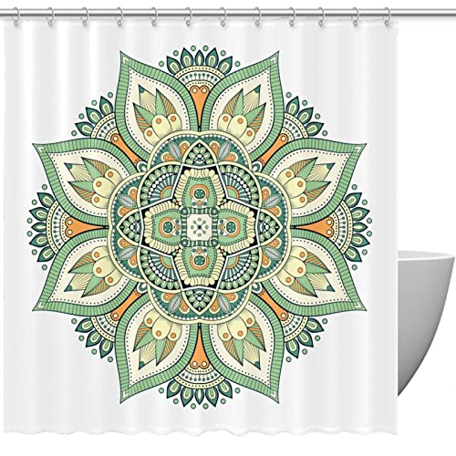 Rideau de douche mandala pour éviter les éclaboussures d'eau