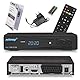 ANKARO DSR 2100 digitaler Full HD 1080p Satelliten Receiver schwarz mit USB Mediaplayer, Aufnahmefunktion und Timeshift/HDMI/Scart/LED Display / 12V Netzteil ideal für Camping