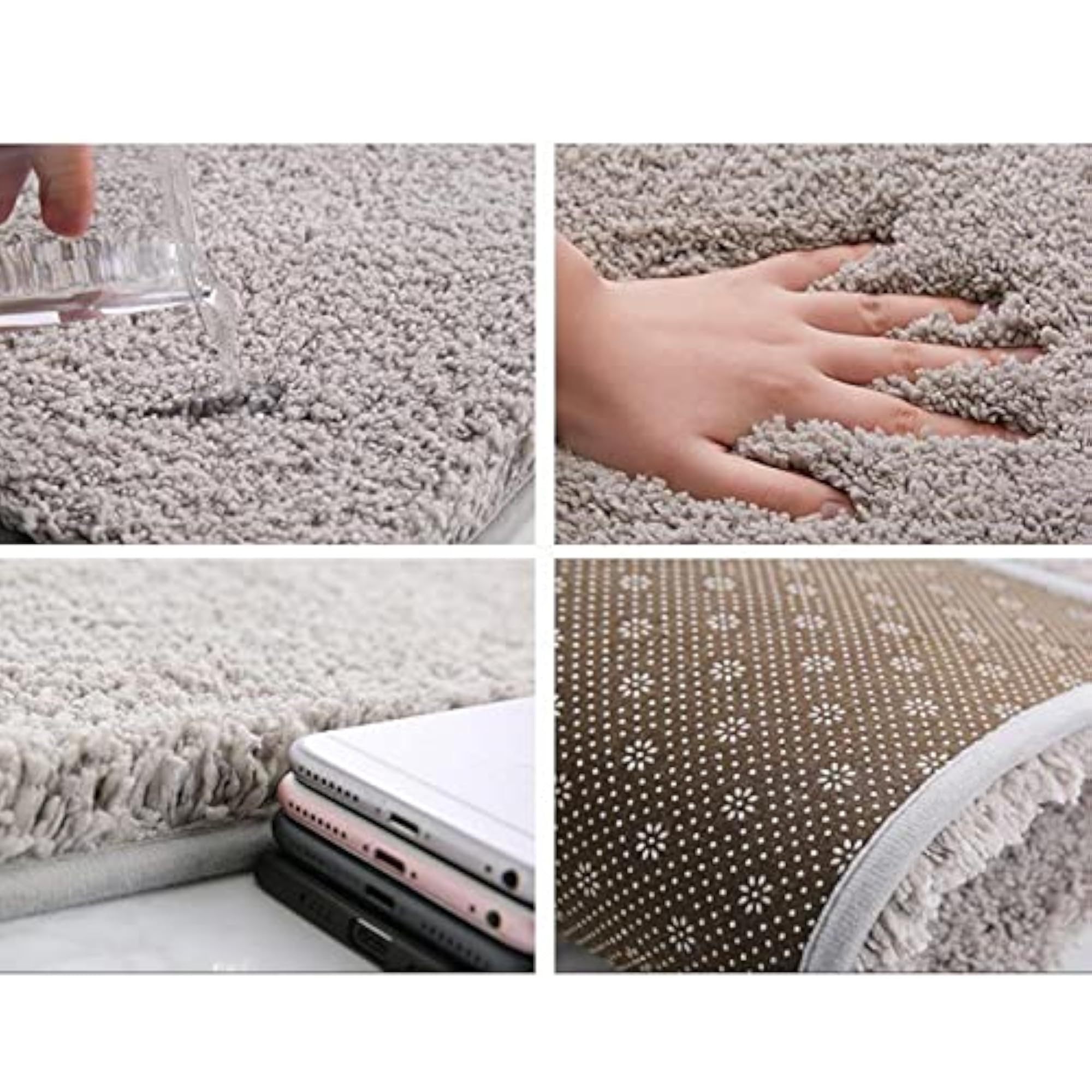 Bathroom Rugs Shower Rug Non-Slip Absorbent Throw Rugs