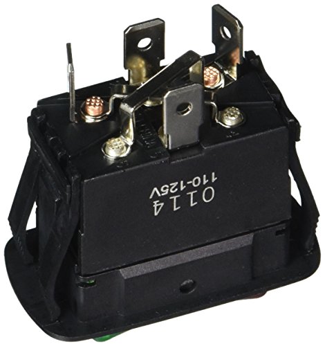 Nte Electronics 54-240W Waterproof Miniature Illuminated Rocker Switch, Spdt Circuit, On-Off-On Action, Pc Red Green Led Actuator, 0.250" Quick Connect Terminal, 20 Amp, 125 Vdc #TOP1