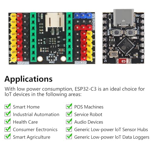 Image of AITRIP 2 Sets ESP32-C3 MINI Development Board ESP32 Super Mini Development Board ESP32-C3 Development Board WiFi Bluetooth with Expansion Board for Arduino