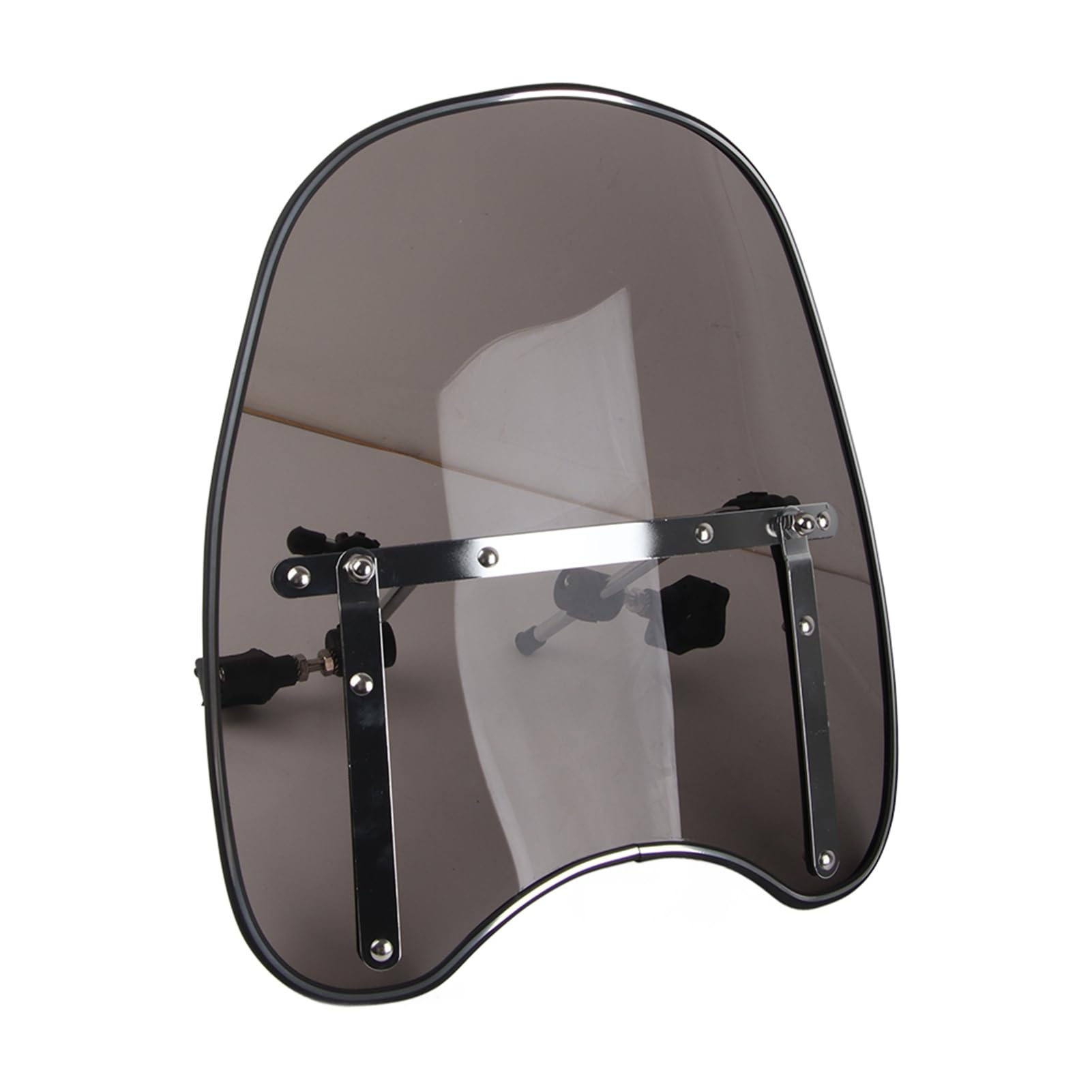 Acouto Pare-brise de Mm Montage sur Guidon Déflecteur de Vent ABS pour et de Nombreux Pare-brise Anti-intrusion Mo de Moto Universel Accessoire de Conduite (Fumé)
