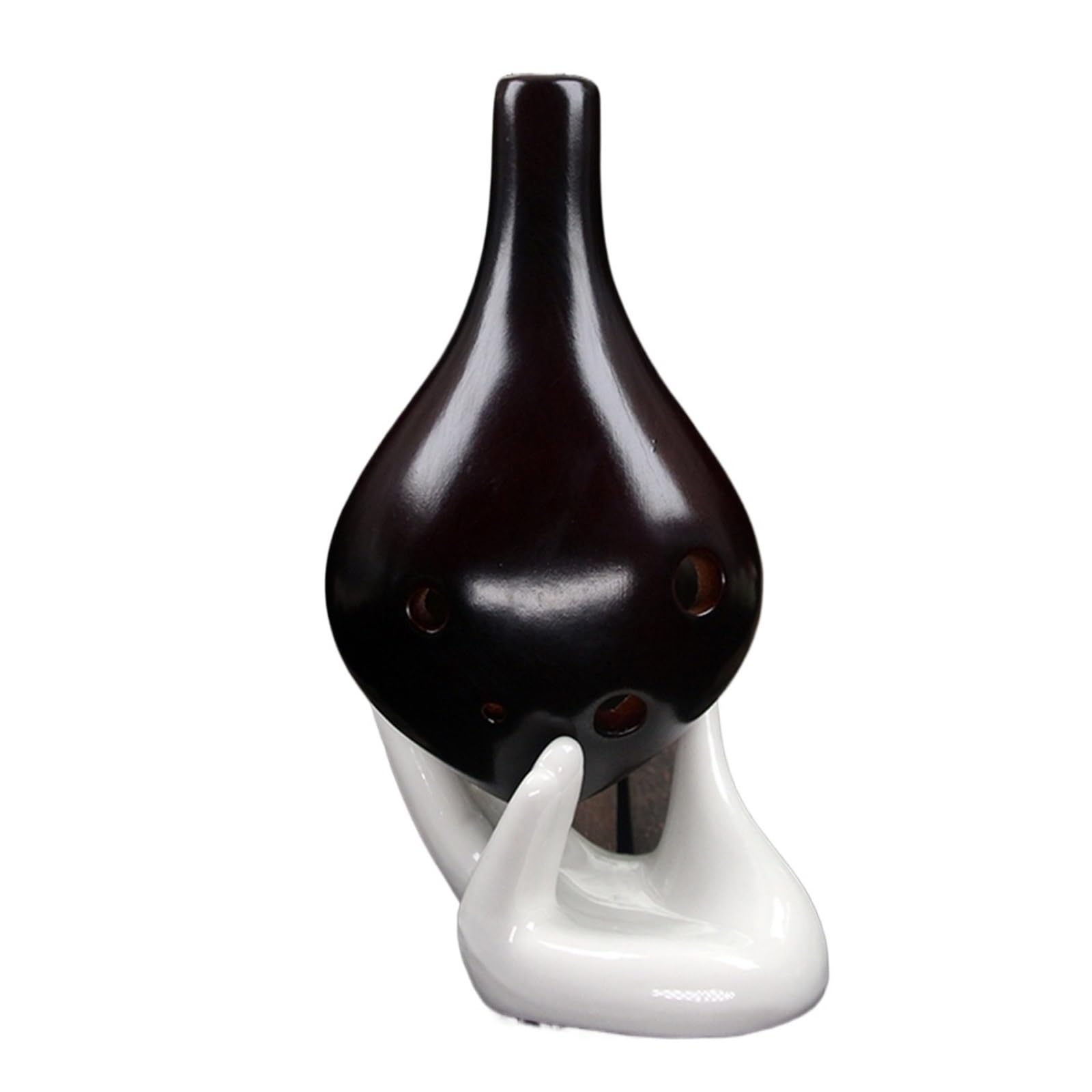 Ocarina Ocarina AC A 6 Fori Strumento Ocarina Affumicato Con Tono C Alto In Ceramica Nera Consigliato Per Principianti(Style 9)