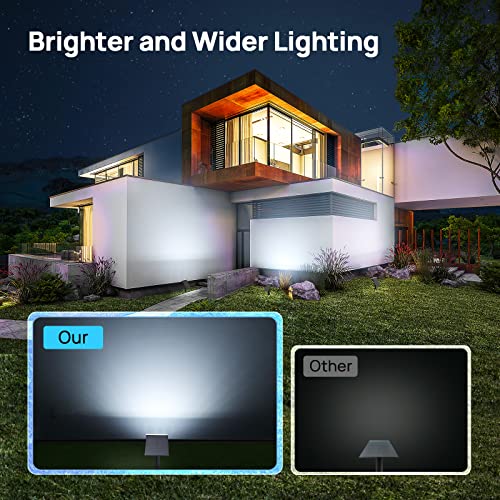 Consciot Solar Outdoor Lights, Solar Spot Lights Outdoor, 6500K Daylight Solar Lights Outdoor Waterproof, Solar Spot Lights For Outside Garden Yard Tree,4 Pack #TOP2