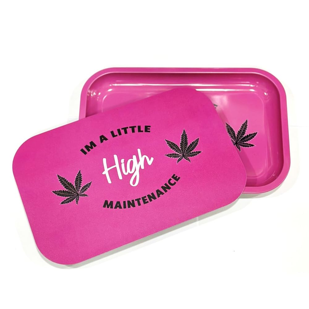 Wise Skies Rolling Tray & Cover Bundle Deal Set Rolling Accessories Storage Magnetic | Tray + Covers (High Maintenance Medium)