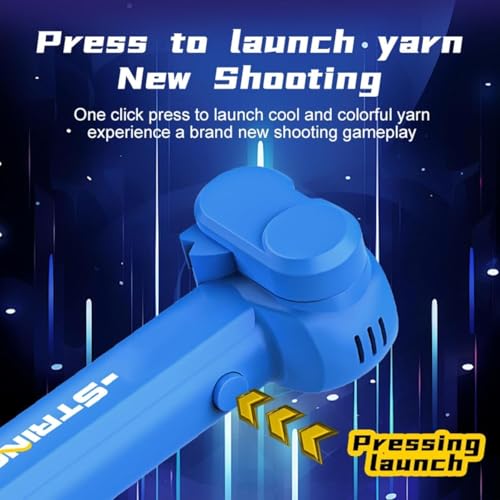 Image of Lasso String Shooter Toy for Kids with Glow Rope Launcher - Handheld Zip String Gun with Propeller Mechanism, Rope Shooting Game Toy for Boys Girls Indoor Outdoor Play