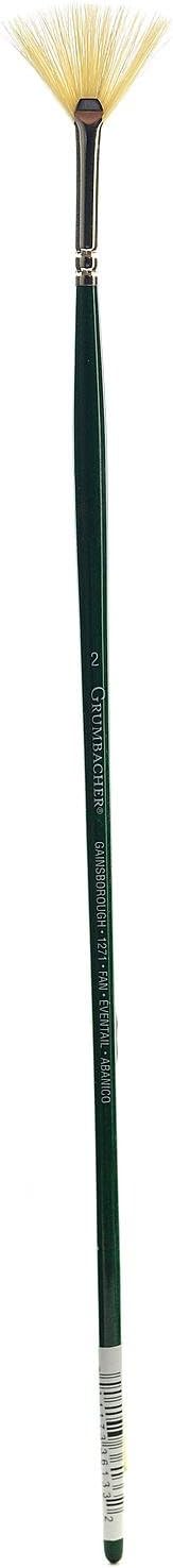 Grumbacher Gainsborough Oil and Acrylic Brushes 2 Fan [Pack of 3 ]