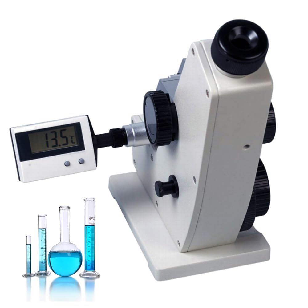 Monochromatic Refractometer Abbe Refractometer Instrument with Measuring Range 1.3000-1.7000nD 0.0-95% Brix Accuracy ±0.0002 Optical Equipment
