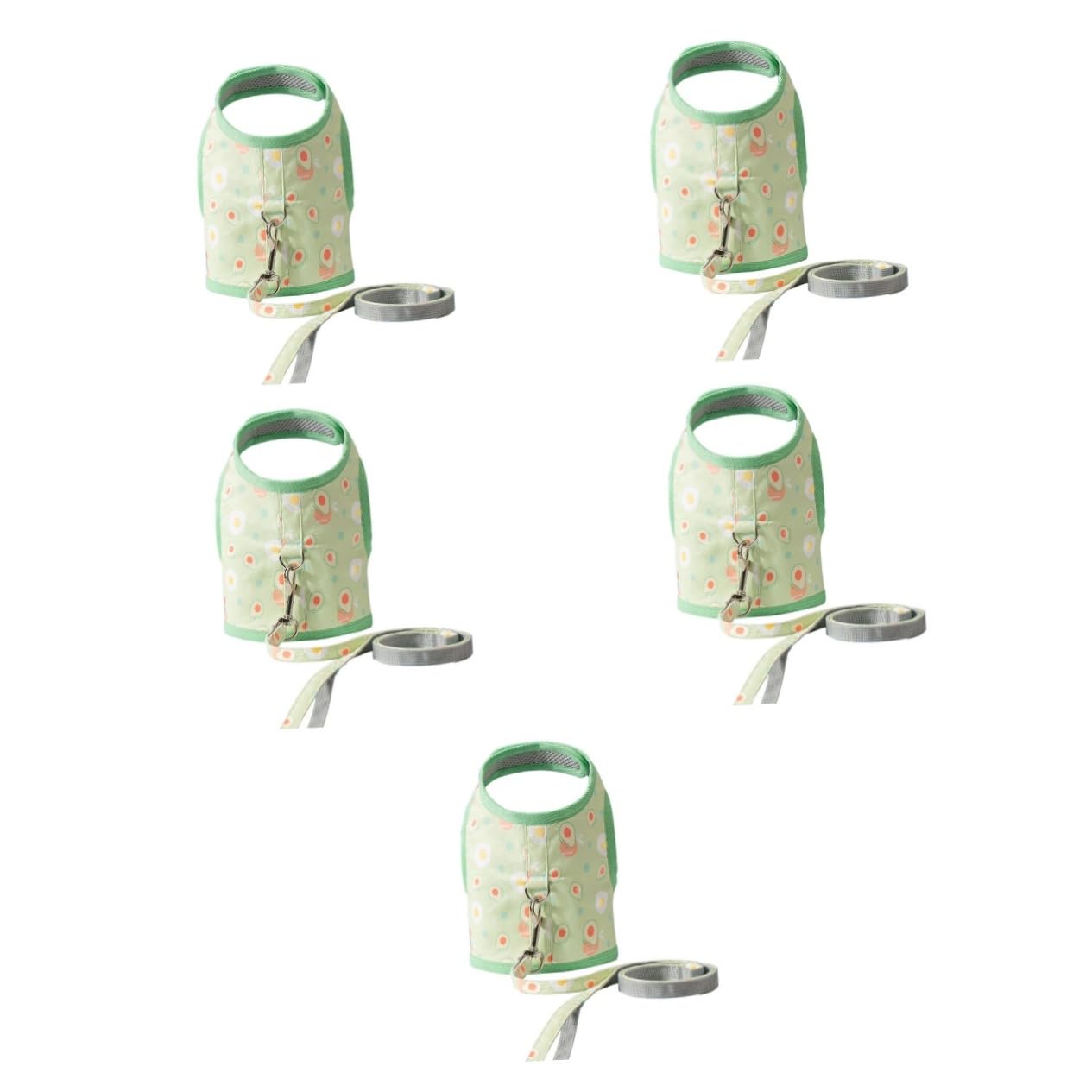 VANZACK 5sätze Cat Vest Mit Im Avocado-Design Verstellbares Katzen-Geschirr Für Kleine Und Mittlere Katzen Für Outdoor-aktivitäten Leicht Und