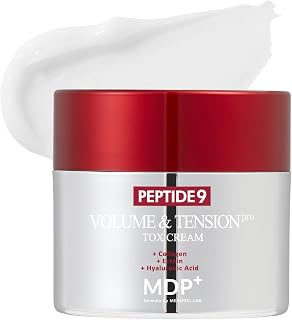MDP+ PEPTIDE 9 VOLUME & TENSION TOX CREAM PRO, Skin Barrier, Night Repair|1.76 oz/50g,Radiance, Hydration, Peptide Cream, Reduces Wrinkles, Heals and Repairs Skin, ectoin