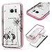 Galaxy S7 Edge Clear Case - BADALink Colorful Painting 2 in 1 Dual Layer Protection with Detachable Hard PC Bumper + Soft TPU Back Cover Case for Samsung Galaxy S7 Edge (2016) - Boy and Girl