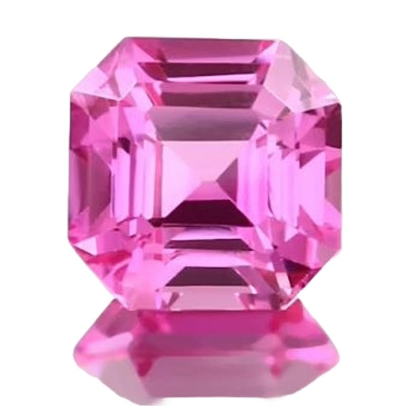 Saphir rose naturel octogonal 8mm, la solution pour réparer et créer vos bijoux sur mesure