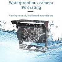 Rückfahrkamera mit IR-Nachtsicht, 18 LEDs + Avio-Kabel, 4-polig, 15 m, wasserdicht, 12 V/24 V, Einparkhilfe für Autos, Lieferwagen, SUVs, Wohnmobile, Lkw und Busse – Ansicht 3