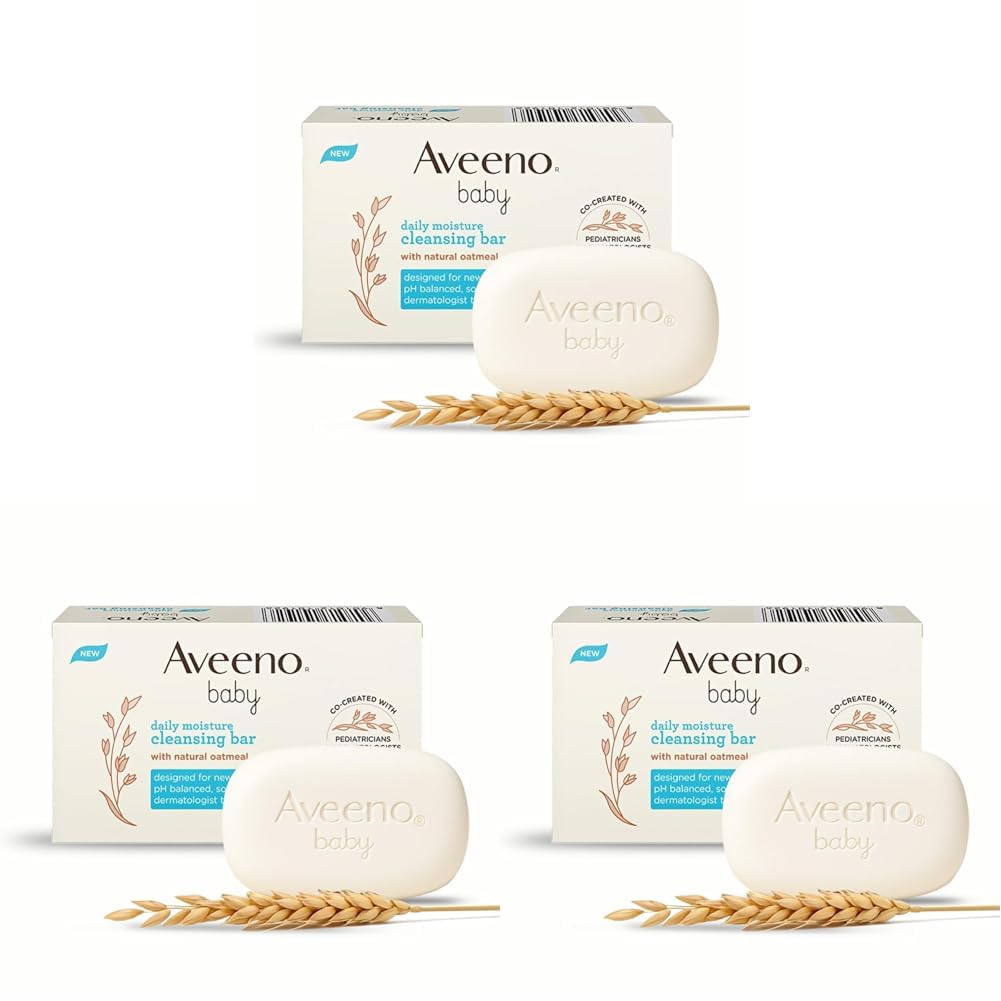 Aveeno Baby Daily Moisture Cleansing Bar 75g | With natural Oatmeal, Glycerin and Shea Butter | Co-created with Pediatricians and Dermatologists for newborn sensitive skin | pH balanced, free of soap, parabens sulfates and phthalates-image-41