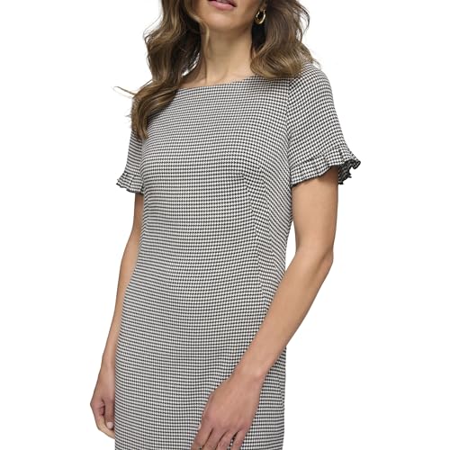 Image of Tommy Hilfiger Women's Tommy Hilfiger Pleated Short Sleeve Scuba Dress