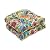 Pillow Perfect Bright Floral Indoor/Outdoor Chair Seat Cushion Tufted, Weather, and Fade Resistant, 19" x 19", Blue/Purple Gregoire 2 Count