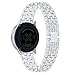 SUPOIX Band with Case ONLY Compatible for Samsung Galaxy Watch 7 40mm, 20mm Women Bling Replacement Strap & PC Protective Bumper Face Cover for Galaxy Watch 7 40mm (Silver/40mm)