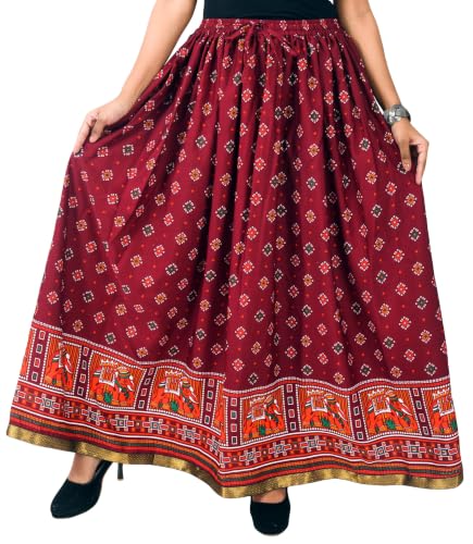 Image of Premium Polyester Long Skirt for Women, Free Size