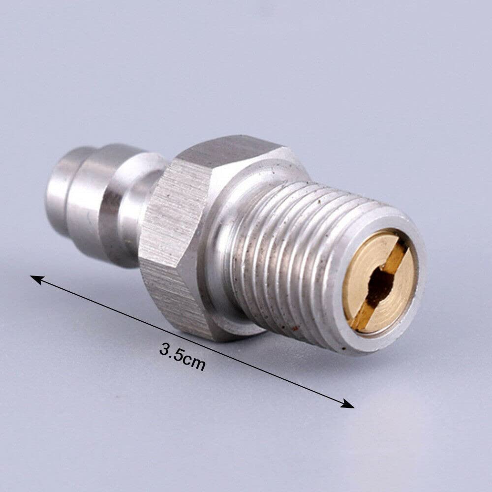 FUBESK 8 mm Filettatura Maschio Connessione Rapida Valvola PCP Riempimento Nipple Plug M10/1 Filettatura Maschio Connettori a Sgancio Rapido per Linea Aria