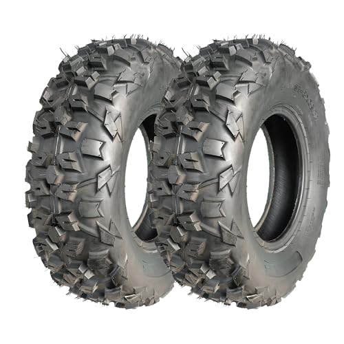 20x6-10 ATV Tires 6 Ply, 2 Pack Front 6PR All Terrain 25x8x12 Trail Sand ATV UTV Off-Road Tires, Reinforced Sidewall Tread Armor, Tubeless