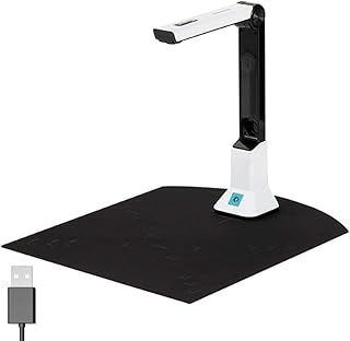 Document Scanner Camera Visualiser For Teaching Usb 8MP HD A4 Format Scanners For Laptops PC Portable Doc Cam Photo Scanner Online Training With OCR, Scan Snap,Multiple Page Auto Scanning,LED ect