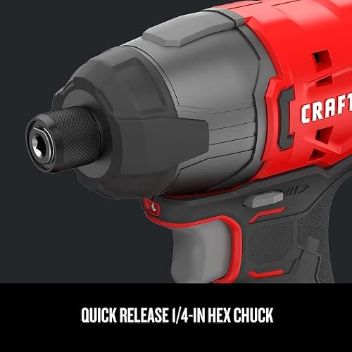 Craftsman V20 Impact Driver Kit, Cordless, 2-Batteries, 1/4-Inch (Cmcf800C2) #TOP4