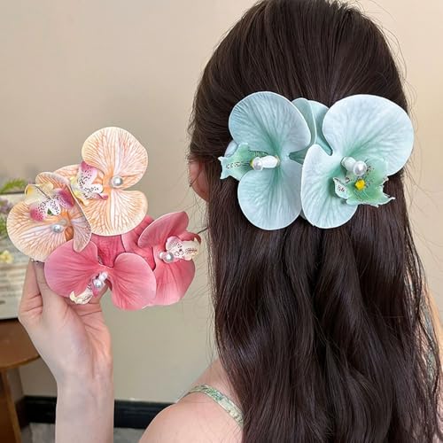 Pinces à cheveux fleur tropicale pour sublimer vos coiffures de vacances à la mer - 6