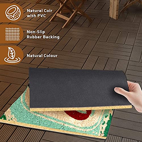 Image of Onlymat inchCome in We're Open Funny Printed Doormat (Multicolor), Anti-Slip Coir with PVC Backing (75x45cm) - Rectangular Rug for Entryway, Outdoor, Home, Door, Floor, Hall & Living Room Use.