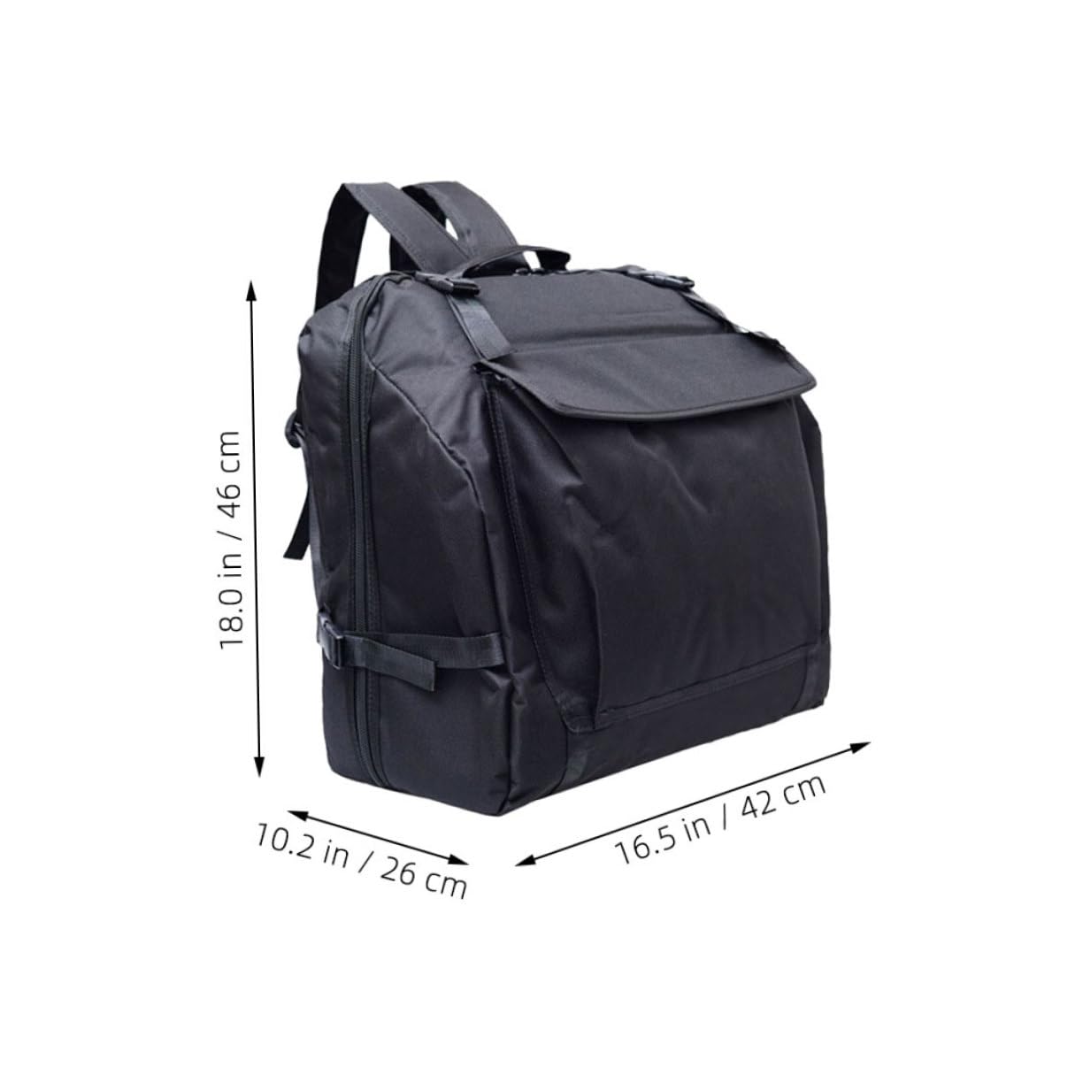 Akkordeon Tragetasche für 48 60 Bass, Stoff, Leicht, Robust, Schwarz