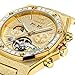 OLEVS Automatic Watch for Men 44MM Large Dial Frosted Gold Octagon Self-Winding Diamond Waterproof Stainless Steel Wrist Watches Tourbillon Skeleton Mechanical