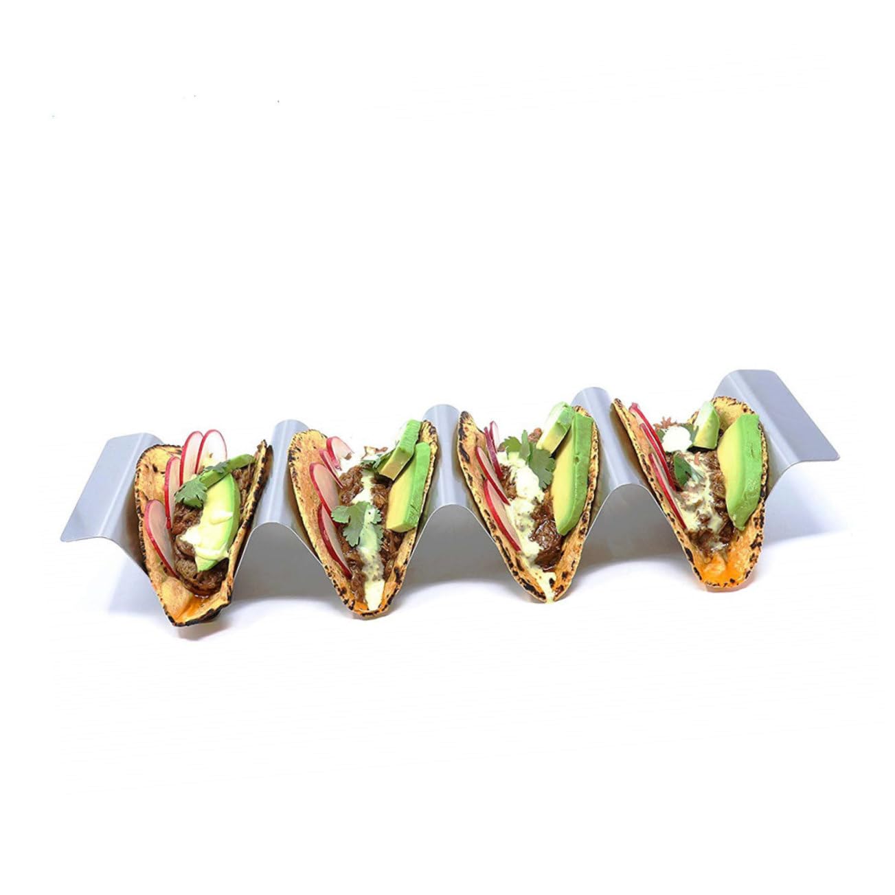 STOBAZA Stainless Steel Taco Rack Mexican Pancake Holder Acid Alkali Resistant Firm for Home Restaurant Bbq