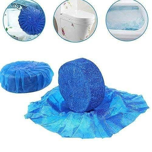 JHBK Automatic Flush Toilet Bowl Cleaner Tablets, Bathroom Toilet Tank Cleaner, Powerful Cleaning Ball Toilet Blue Deep Clean Bubbles, Mild Lemon Scent, Long-Lasting Fresh Air Pack of 10