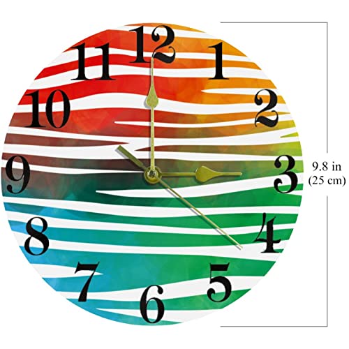 Horloge murale colorée léopard 25,4 cm pour une maison joyeuse - 7