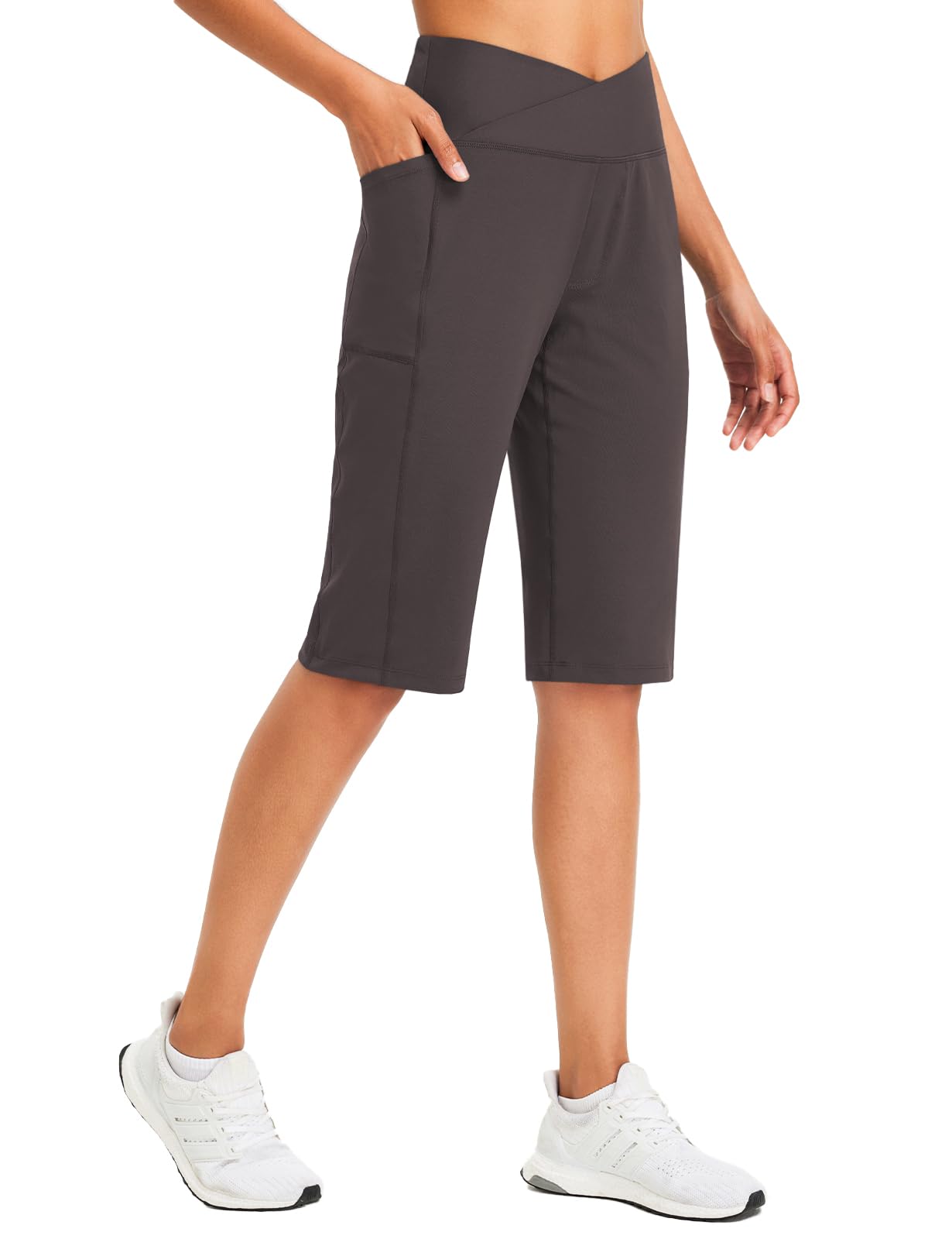 baleaf Damesshort met zakken, 22,9 cm, bermudashorts, knielang