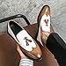 Naigesto Men's Tassel Two Tone Colors Loafers Slip-On Casual Wingtip Brogue Dress Shoes and Brown Weeding Shoes