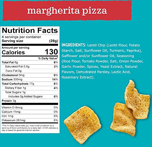 Enjoy Life Margherita Pizza Lentil Chips, Dairy Free Chips, Soy Free, Nut Free, Non GMO, Vegan, Gluten Free, 24 - 0.8 oz Bags - Thumbnail 6
