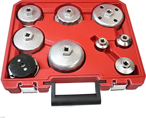 Juego de 9 piezas llave para filtro de aceite con estuche miniatura 2