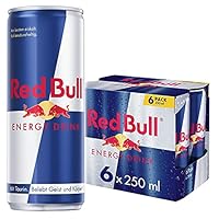 Red Bull Energy Drink - 6er Pack Dosen - Getränke mit klassischen Energie-Geschmack, EINWEG (6 x 250 ml)