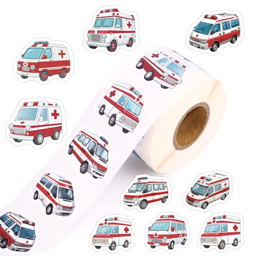 500pcs Ambulance Car Stickers image