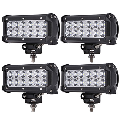BRIGHTUM 7 Inch 36W CREE LED Work Light Bar Faro de trabajo proyector de trabajo Offroad SUV UTV ATV lámpara de trabajo tractor máquina excavadora camión coche (4pcs)